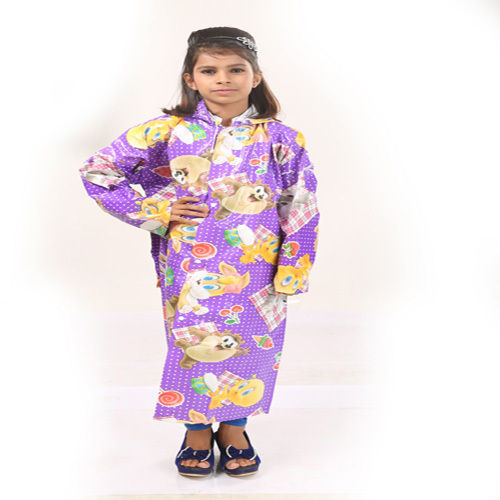 Rain Fun Pvc Kids Printed Rain Coat