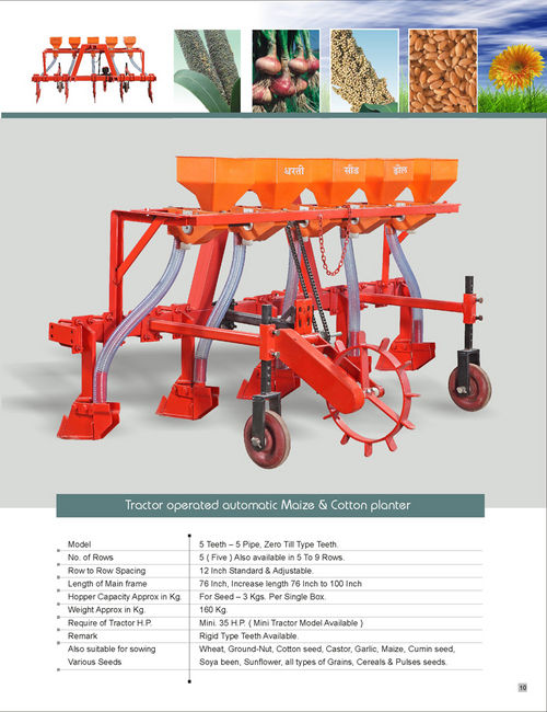 Tractor Operated Maize & Cotton Planter