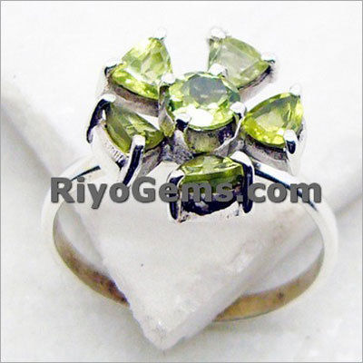 Silver Peridot Rings