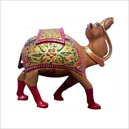 Wooden Painted Camel