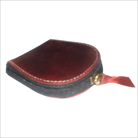 Stainless Steel Fancy Leather Coin Pouch