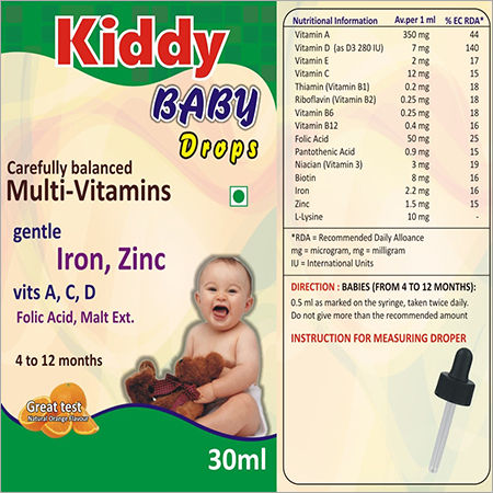 Baby Multivitamin Drops Design: Without Rails