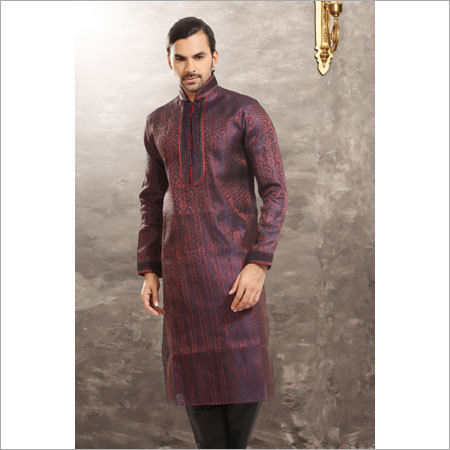 Designer Kurta Pajama - Luxurious Silky Finish, Trendy Ethnic Wear for Special Occasions with Rich Patterns and Shrinkage Resistance