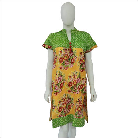 Flower Printed Cotton Kurtis