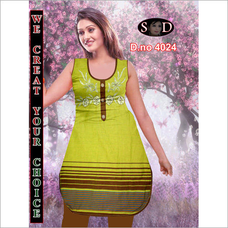 Printed Cotton Kurti - Slim Fit Design | Smooth Finish, Trendy Look, Comfortable Wear, Easy Care