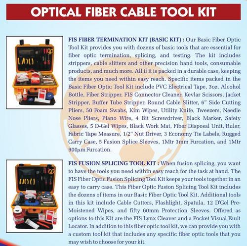 Optical Fiber Cable Tool Kit Application: Automobile Industry