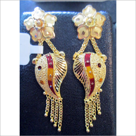 Designer Gold Earrings General Medicines