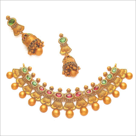 Ethnic Gold Necklace - High-Quality Gold, Alluring Design, Long Lasting Shine, Beautiful Patterns, Captivating Look