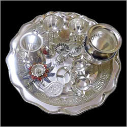 White Metal Pooja Sets