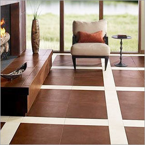 White Floor Tile Installation