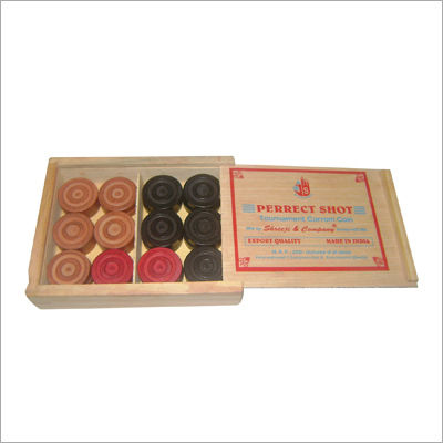 wooden carrom coin box