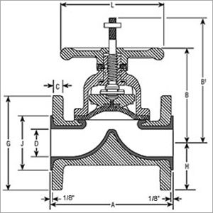 A Type Diaphragm Valve