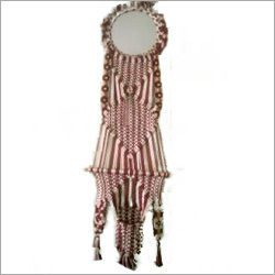 Metal Wall Hangings - Fine Mirror and Bead Work Design | High-Quality Macrum Material, Attractive Aesthetic