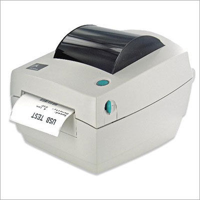 Silver Industrial Barcode Printer