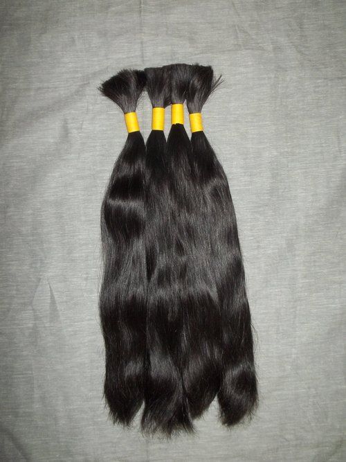 Indian Human Hair - Straight, Natural Color , Easy to Dye & Clean with Luster and Voluminous Density