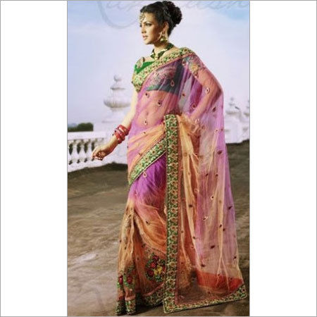 Embroidry Saree And Lehenga Saree