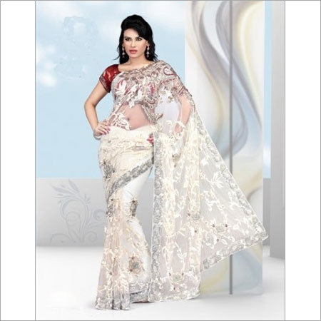White Saree Sari With Blouse Indian Designer Saree Indian Wedding Wear  Traditional Bridal Silk Saree Partywear - Etsy