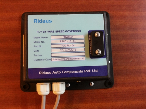Gps Based Fly By Wire Speed Governor (wsg-10)