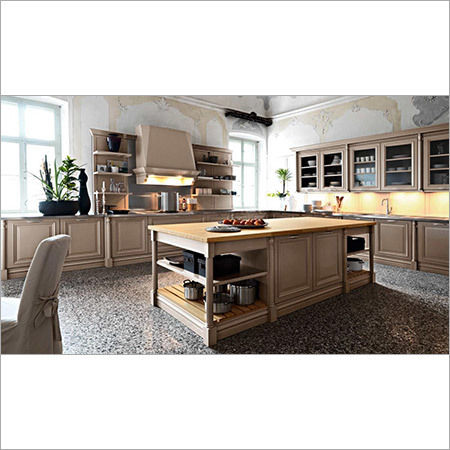 Solid Wood Modular Kitchen Installation