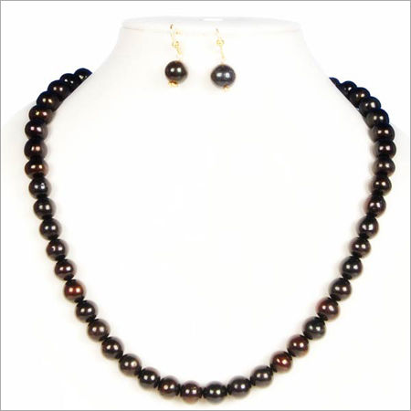 black pearl necklace set