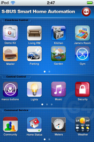 Iphone Ipad Ipod स्मार्ट होम कंट्रोल G4 स्मार्टबस 