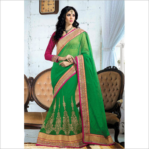 Black Designer Printed Sarees