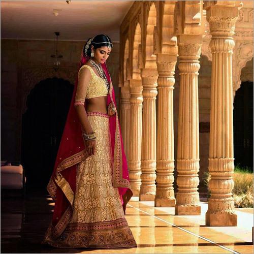 Embroidered Lehengas Section Shape: Round