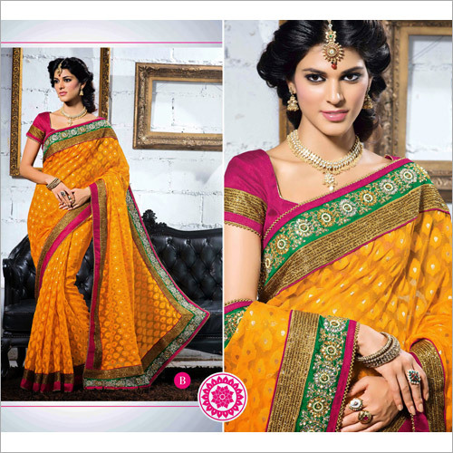 Party Wear Sarees - Exquisite Fabric Variety All Sizes Available - High Tearing Strength Graceful Look Intricate Designs & Patterns