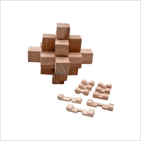 Black-Grey Wooden Crystal Puzzle