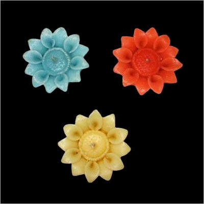 Floating Sunflower Small Candle - Quality Wax, Multiple Colors & Sizes | Smoke Free, Alluring Look, Longer Burning Life, Smooth Finish