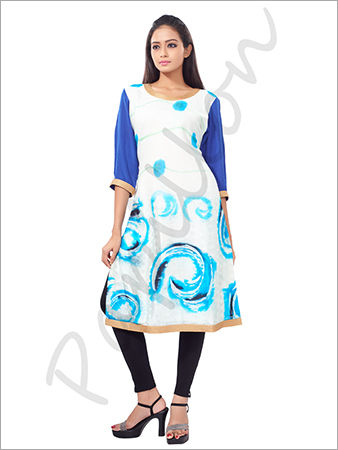 Gray Hand Painted Kurtis