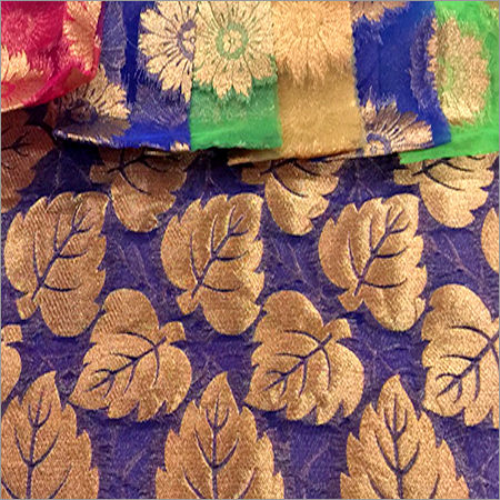 Dyed Jari Butta Fabric