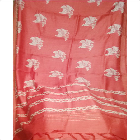 Acid Designer Print Tasar Saree