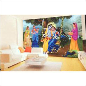 Lord Krishna Swing Wall Covering By Kanha Ceramic Studio