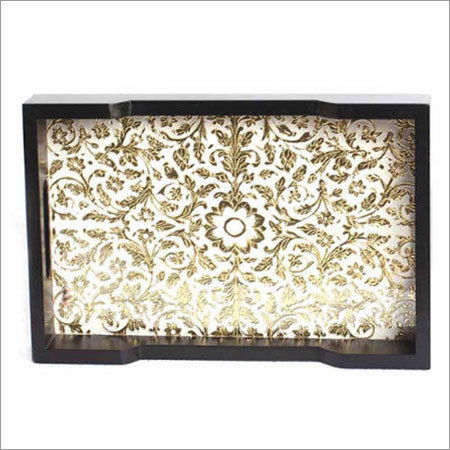 Wooden Tray Meenakari Work