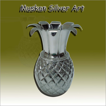 Silver Flower Vase - Glass Design with Elegant Silver Base | Trendy Home Decor Accent Piece