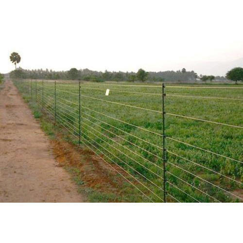 White Solar Security Fencing System