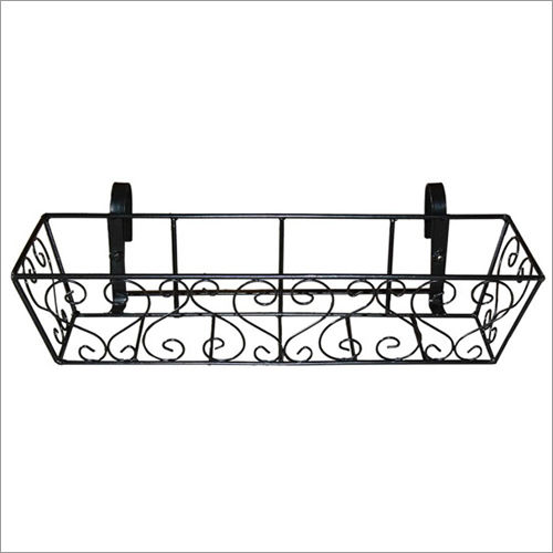 Balcony Rectangular Railing Planter - Metal