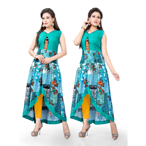 Ladies Digital Print Western Kurtis
