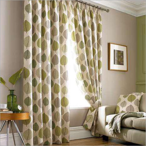 Green & White & Available In All Colors Window Curtain