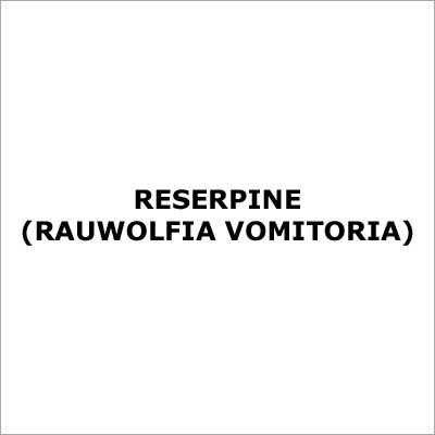 Reserpine (Rauwolfia Vomitoria)