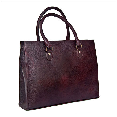 Brass Antique Ladies Executive Leather Handbag