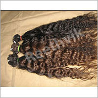 Bleached Curly Hand Weft Hair