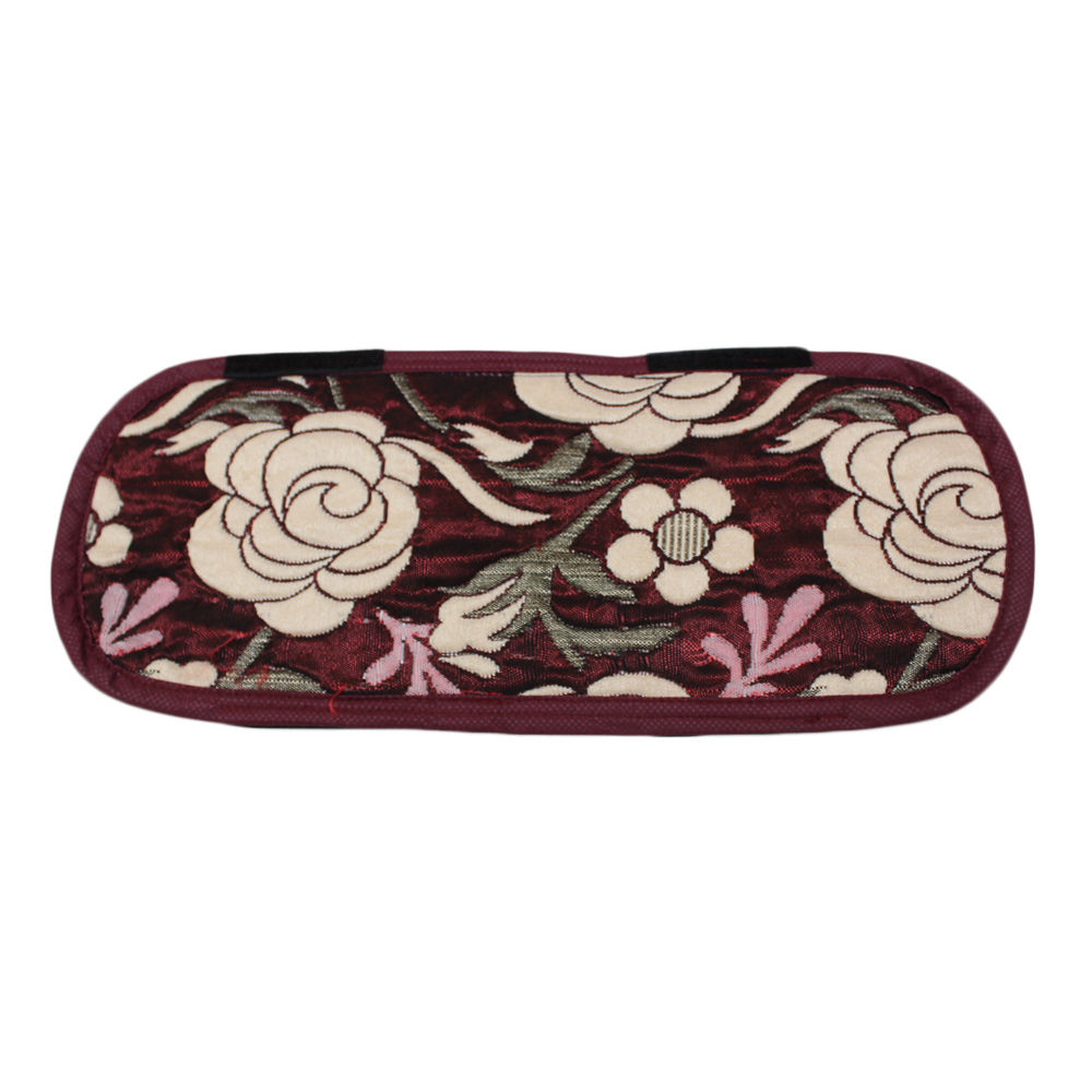 Red Base Rose Flower Design Refrigerator Handle Cover