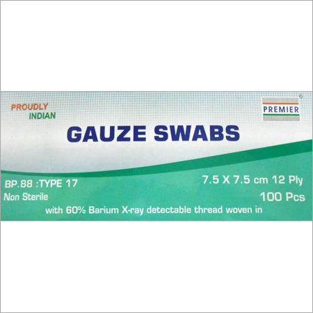 Gauge Swabs With X-Ray Detectable Thread