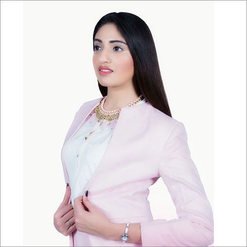 Ladies Blush Pink Designer Blazer