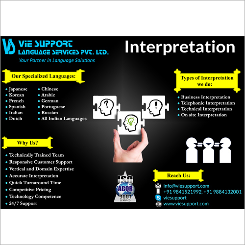 Language Interpretation Services By VIE SUPPORT LANGUAGE SERVICES PVT. LTD.