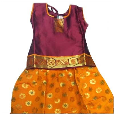 Maroon Orange Lehenga