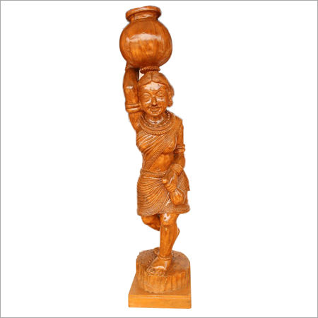 Wooden Craft Lady Sculpture