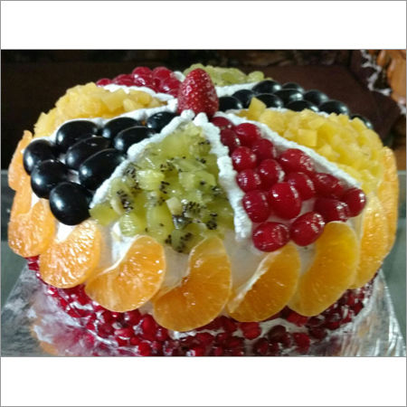 Fresh Fruit Pizza Style Cake